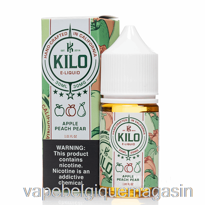 Vape Shop Bruxelles Pomme Pêche Poire - Kilo Sels De Relance - 30ml 30mg